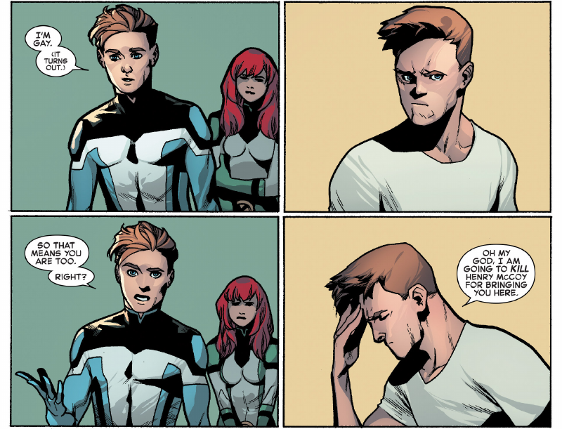 Illustration for article titled Uncanny X-Men Ends With a Bang—and Finally Deals With Iceman's Sexuality